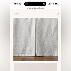 RH baby crib skirt, color ivory